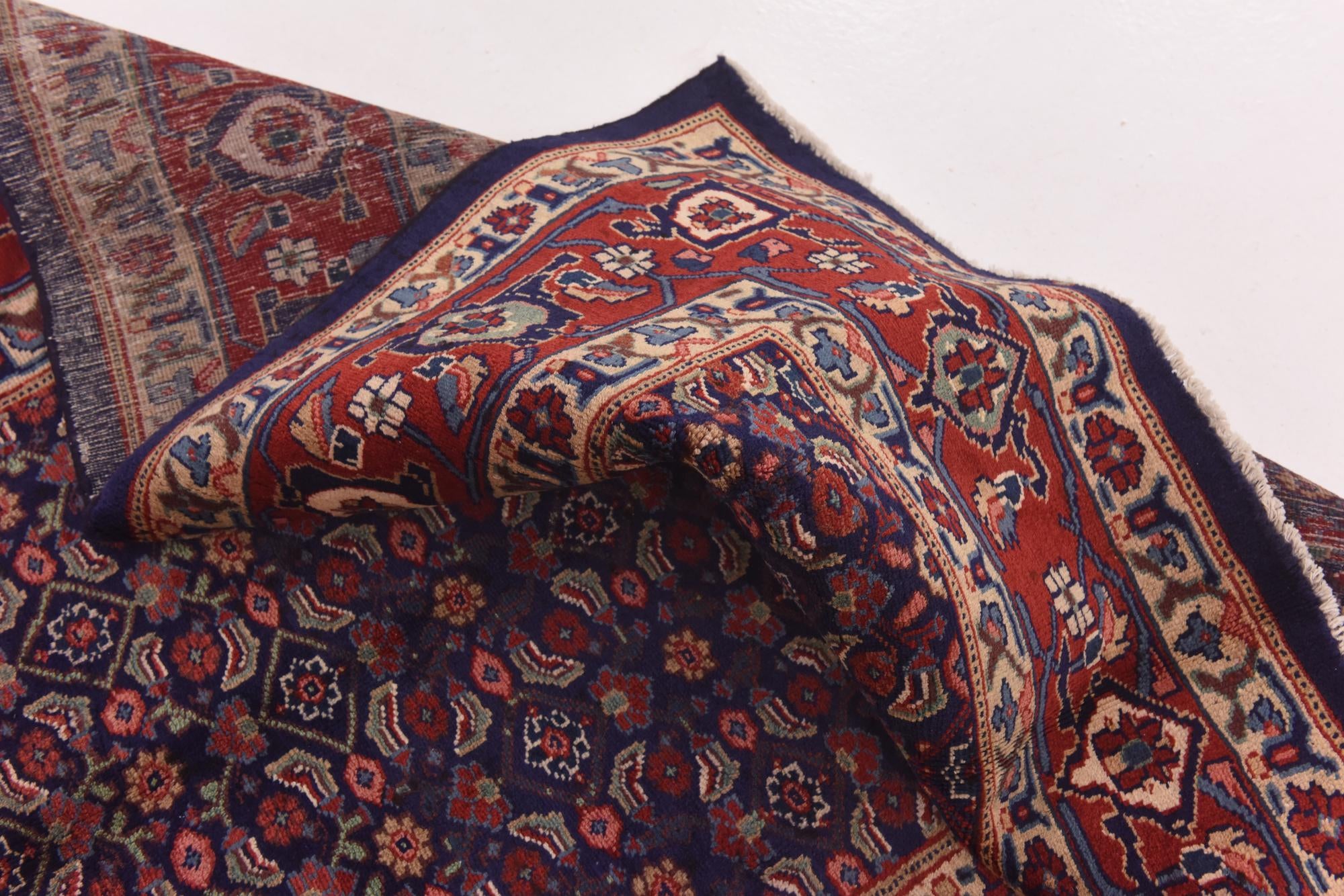 5' 3 x 10' Hand Knotted Farahan Persian Wool Runner Rug