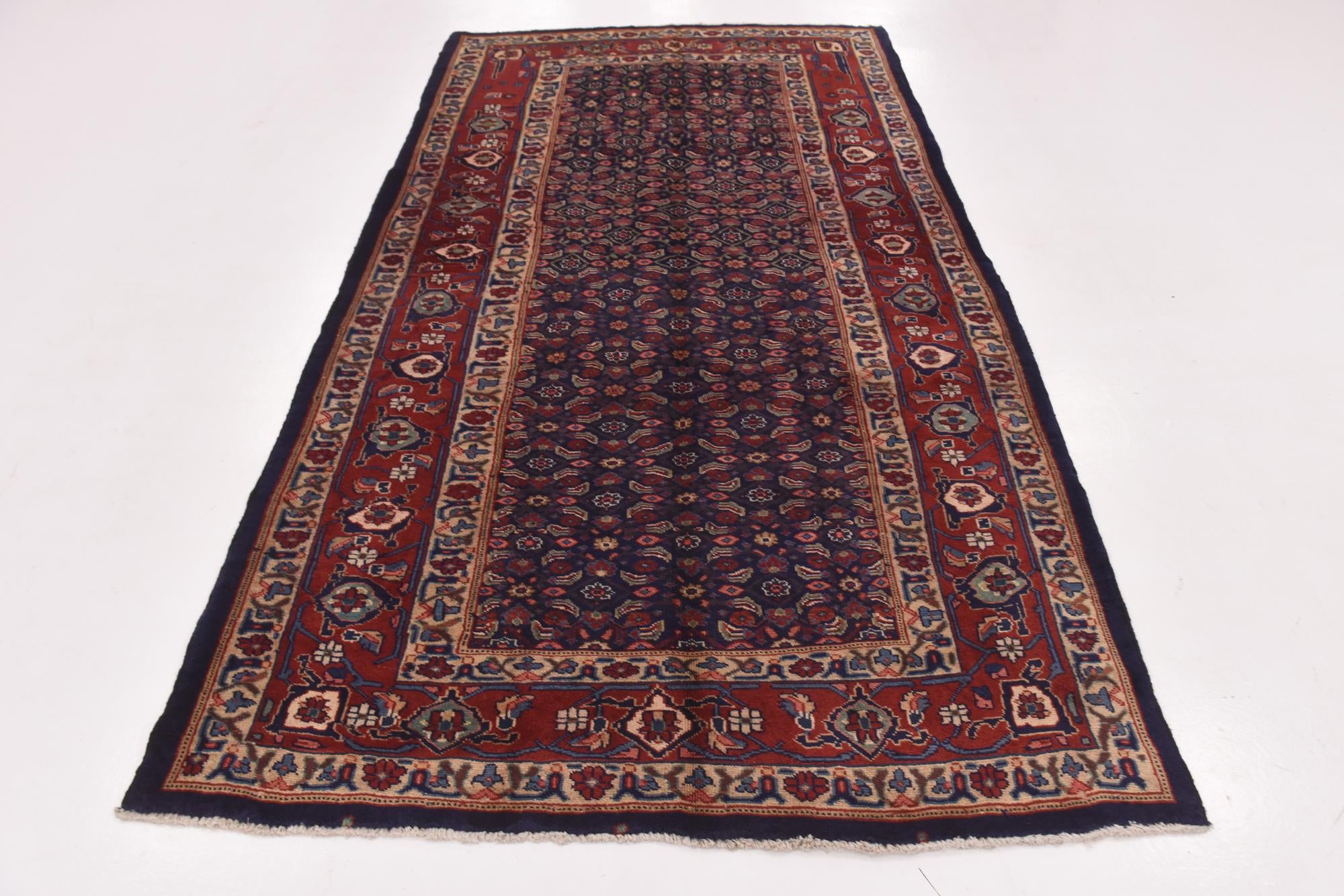 5' 3 x 10' Hand Knotted Farahan Persian Wool Runner Rug
