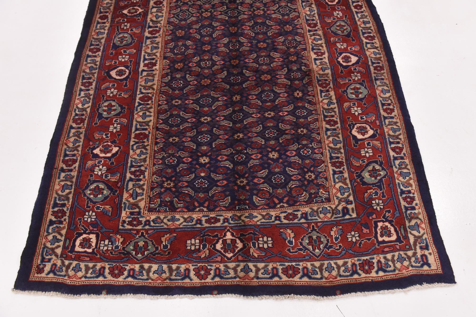 5' 3 x 10' Hand Knotted Farahan Persian Wool Runner Rug