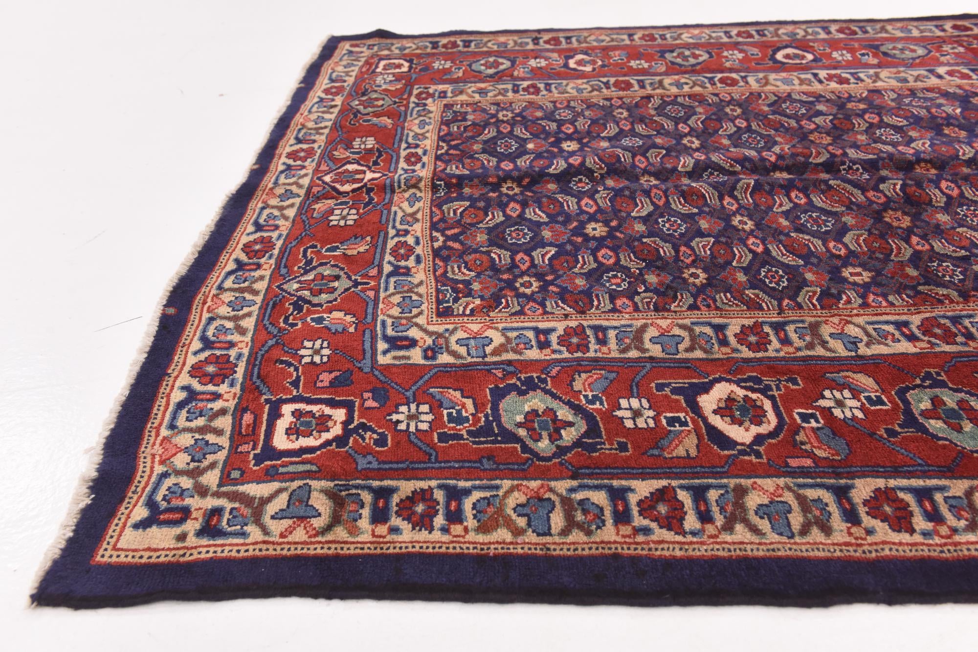 5' 3 x 10' Hand Knotted Farahan Persian Wool Runner Rug