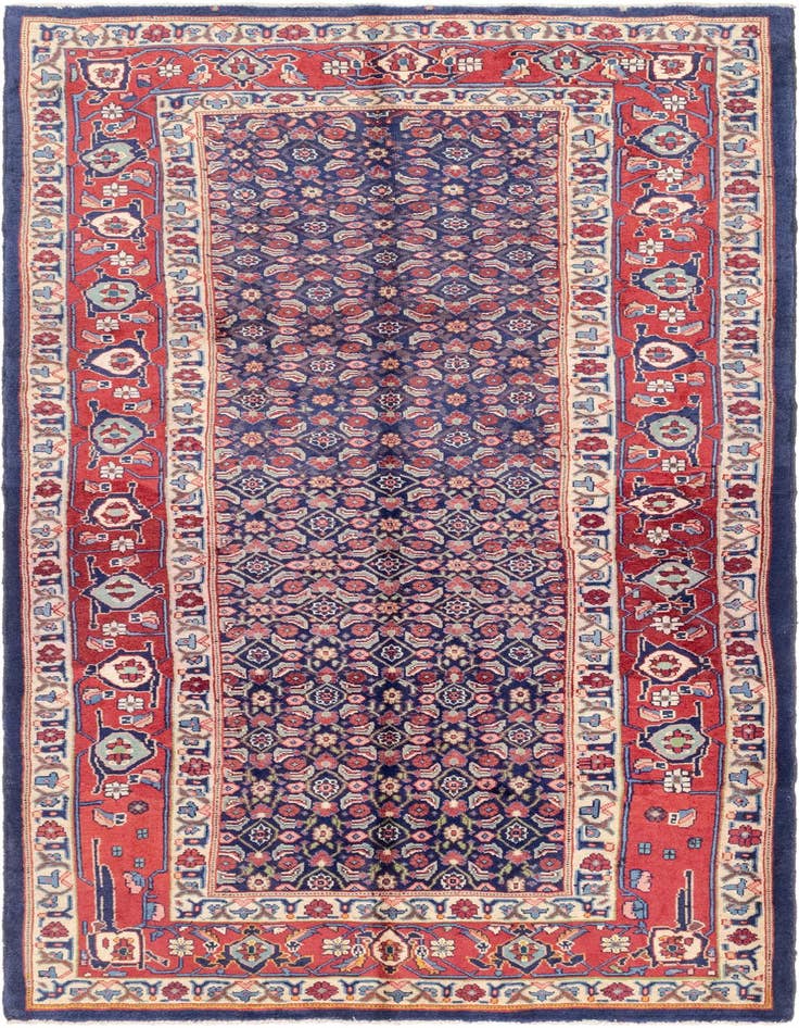 Detail image of 5' 3 x 10' Hand Knotted Farahan Persian Wool Runner Rug