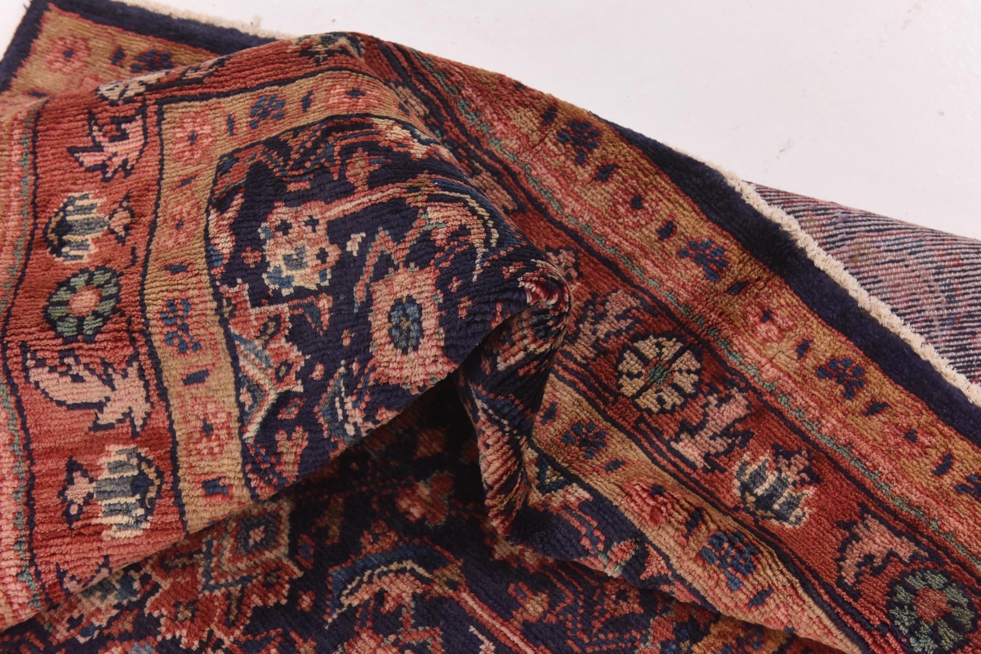 5' 2 x 10' 7 Hand Knotted Farahan Persian Wool Runner Rug