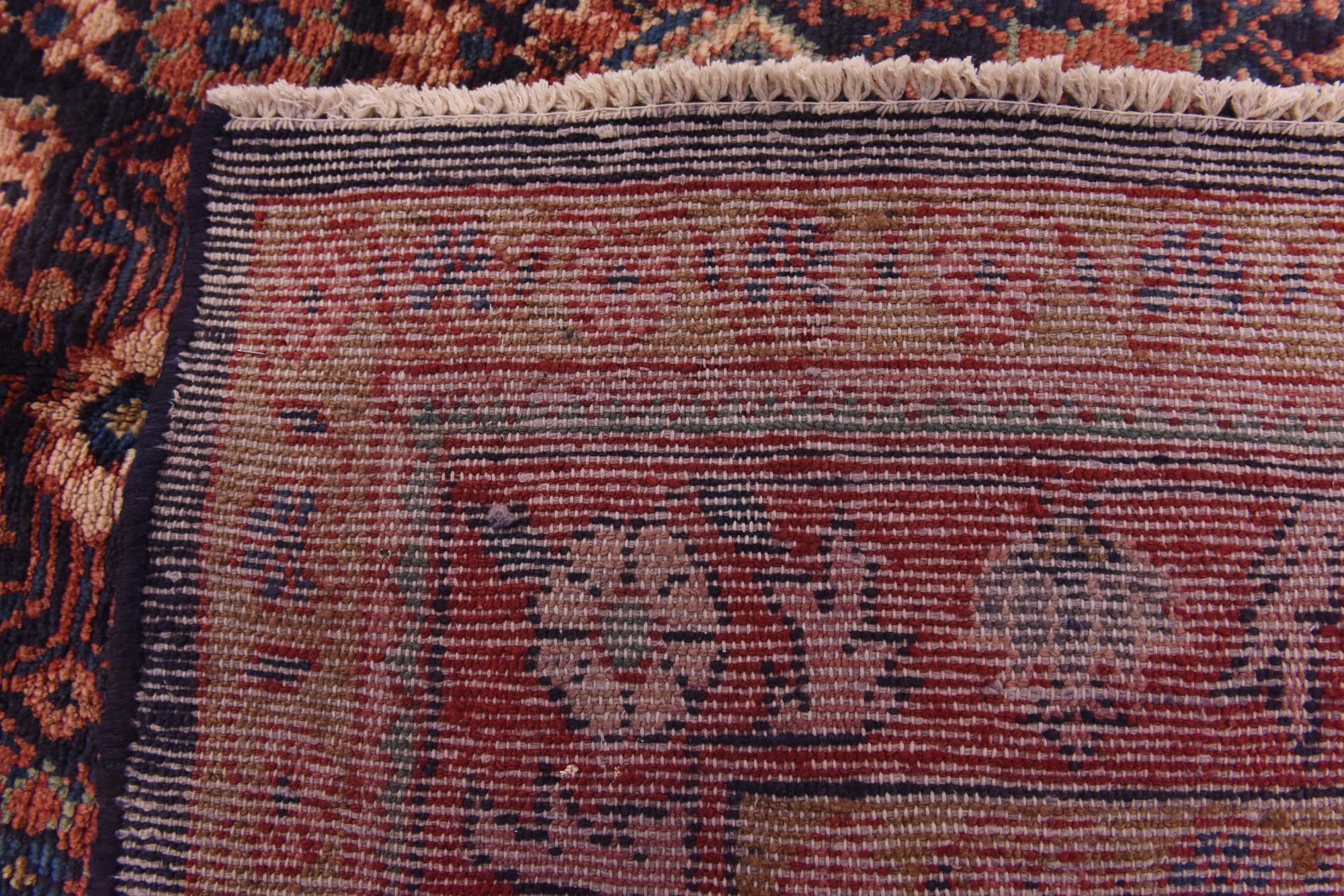 5' 2 x 10' 7 Hand Knotted Farahan Persian Wool Runner Rug