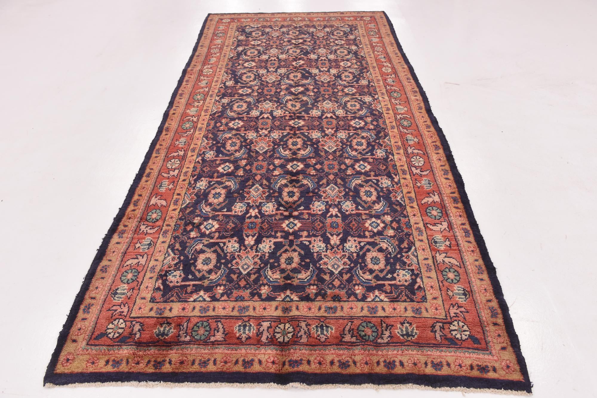 5' 2 x 10' 7 Hand Knotted Farahan Persian Wool Runner Rug