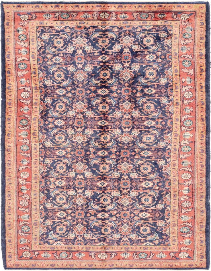 Detail image of 5' 2 x 10' 7 Hand Knotted Farahan Persian Wool Runner Rug