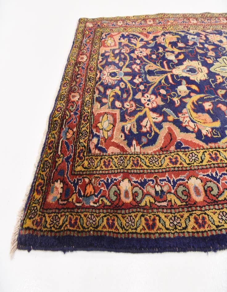 Detail image of 3' 9 x 10' 10 Hand Knotted Farahan Persian Wool Runner Rug