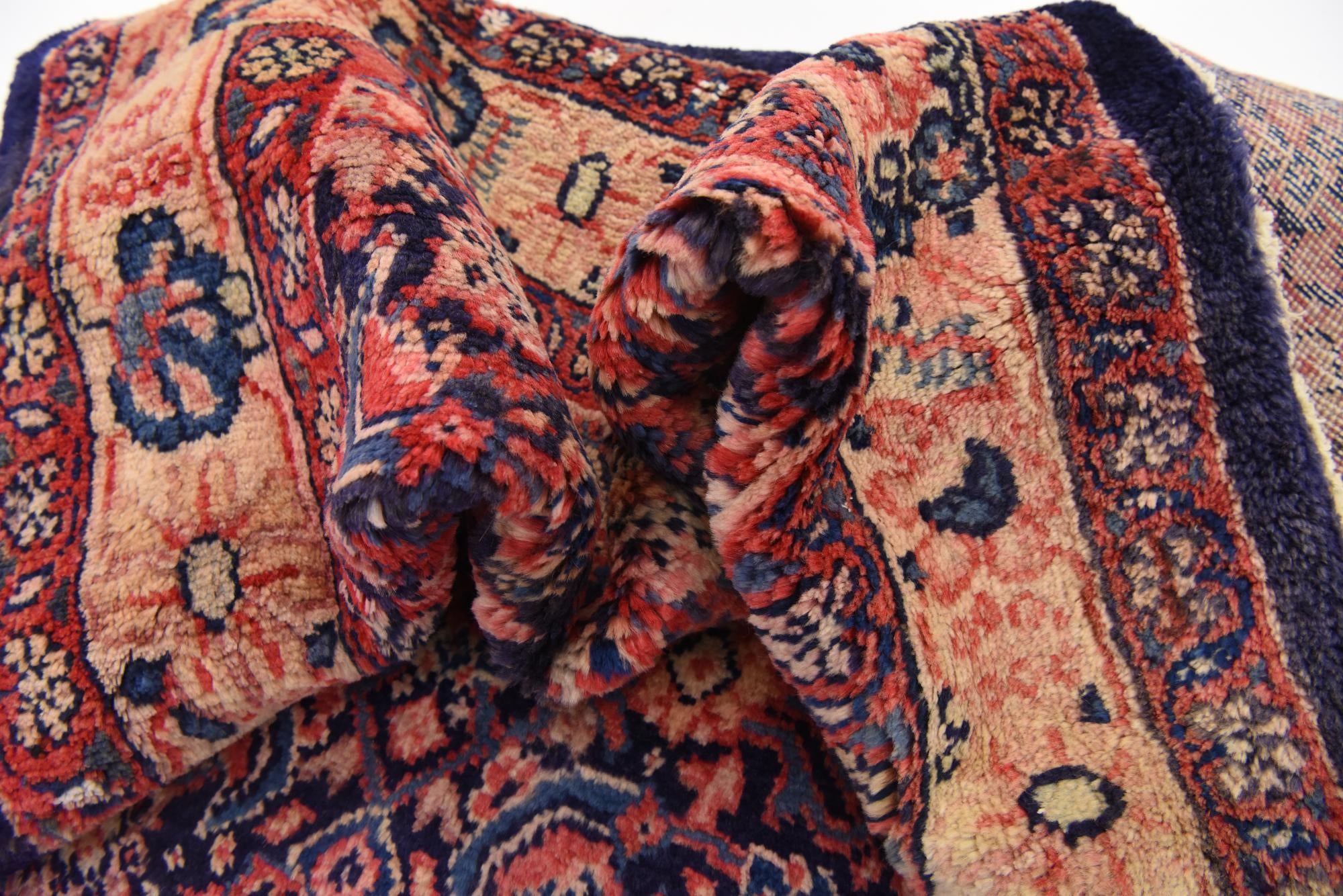 4' 5 x 10' 5 Hand Knotted Farahan Persian Wool Runner Rug