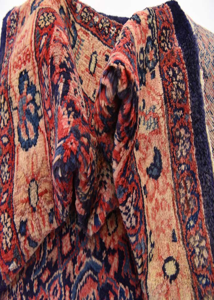 4' 5 x 10' 5 Hand Knotted Farahan Persian Wool Runner Rug