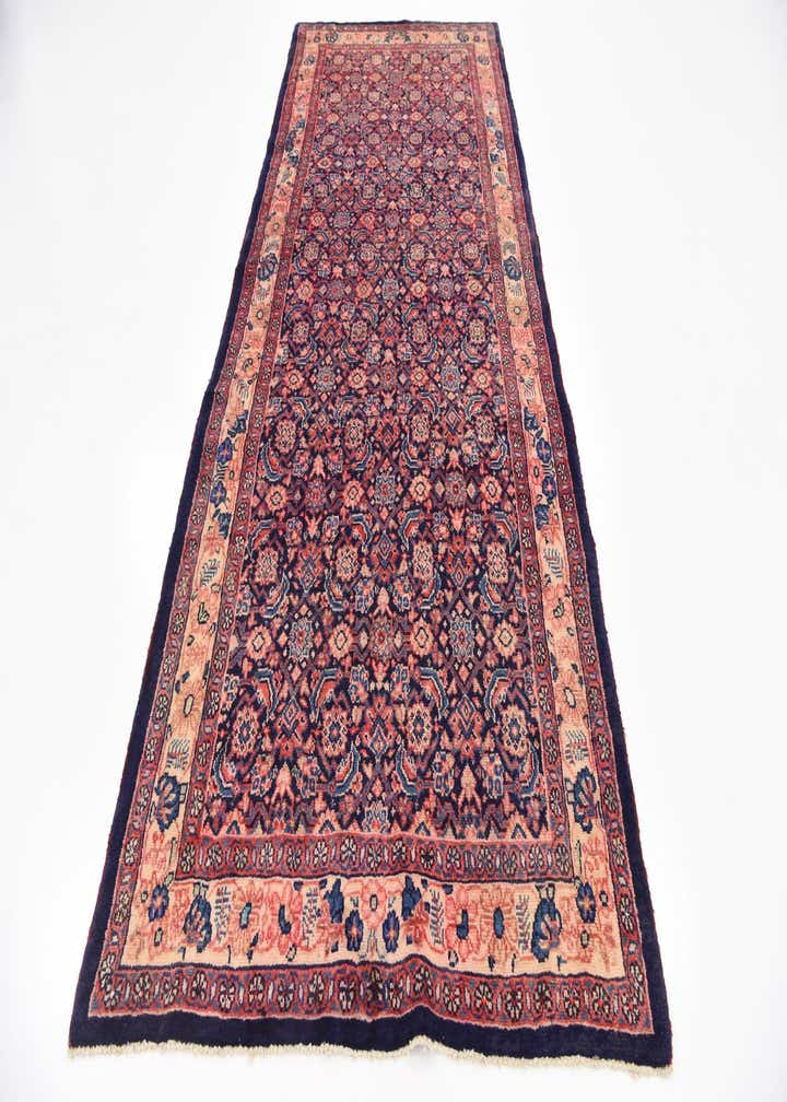 4' 5 x 10' 5 Hand Knotted Farahan Persian Wool Runner Rug
