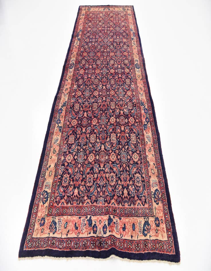 Detail image of 4' 5 x 10' 5 Hand Knotted Farahan Persian Wool Runner Rug