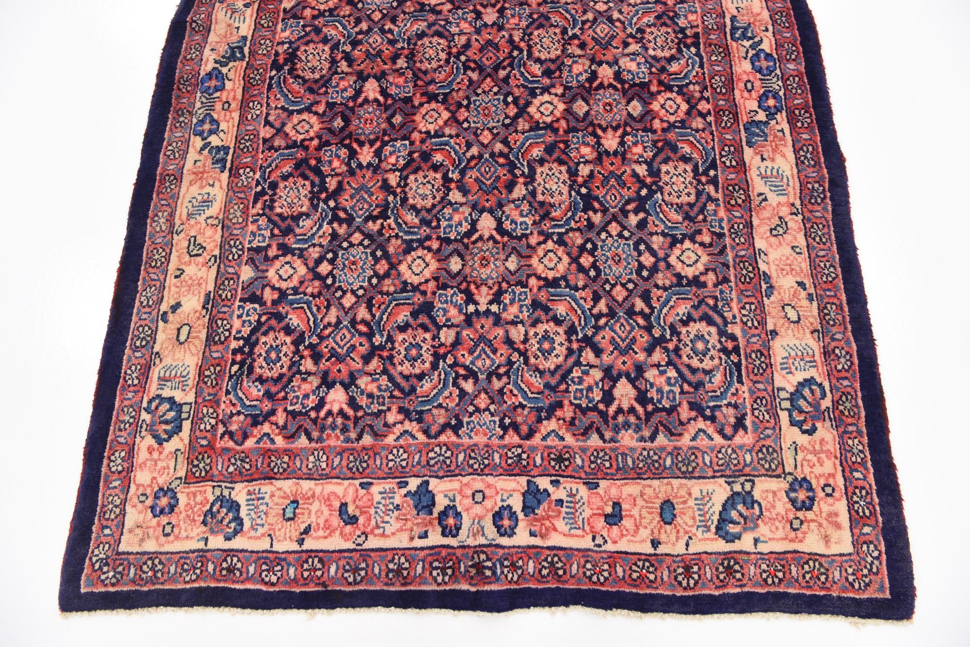 4' 5 x 10' 5 Hand Knotted Farahan Persian Wool Runner Rug
