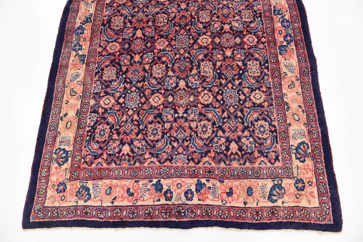 Detail image of 4' 5 x 10' 5 Hand Knotted Farahan Persian Wool Runner Rug