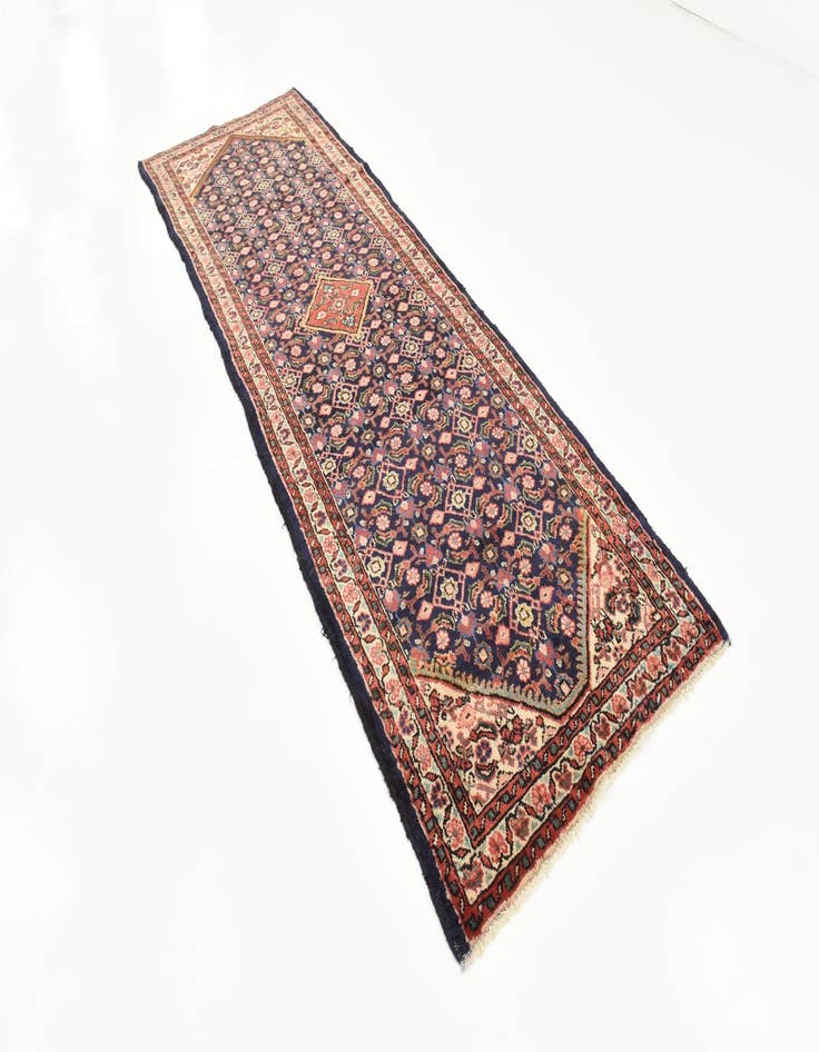 Detail image of 3' 6 x 10' 6  Hand Knotted Farahan Persian Wool Runner Rug