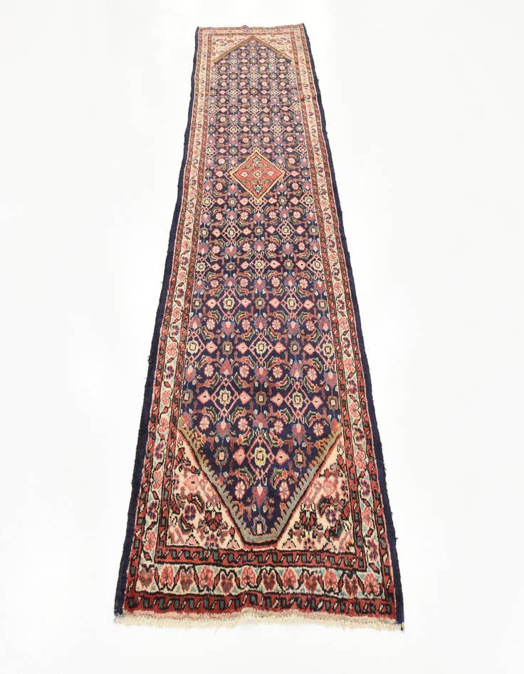 Detail image of 3' 6 x 10' 6  Hand Knotted Farahan Persian Wool Runner Rug