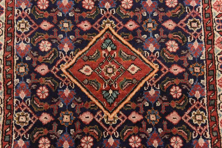 105cm x 320cm Hand Knotted Farahan Persian Wool Runner Rug