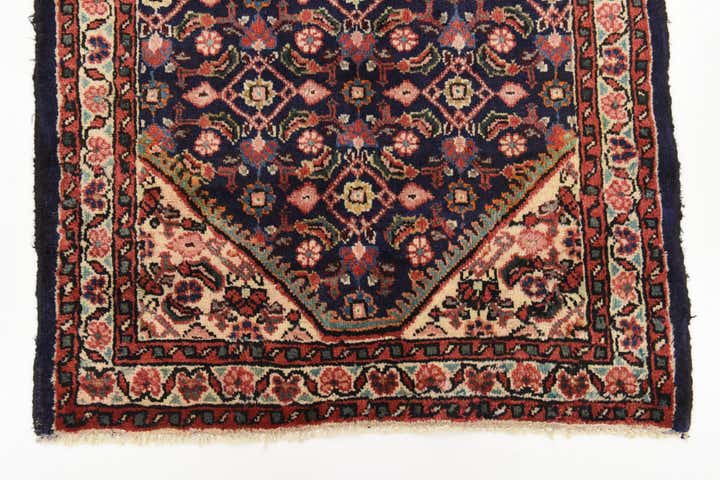 105cm x 320cm Hand Knotted Farahan Persian Wool Runner Rug