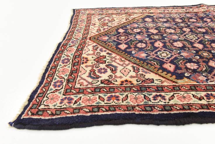 Detail image of 105cm x 320cm Hand Knotted Farahan Persian Wool Runner Rug