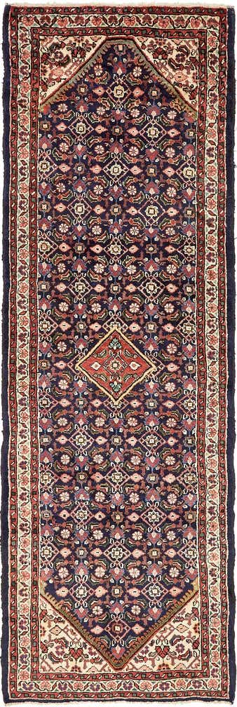 105cm x 320cm Hand Knotted Farahan Persian Wool Runner Rug