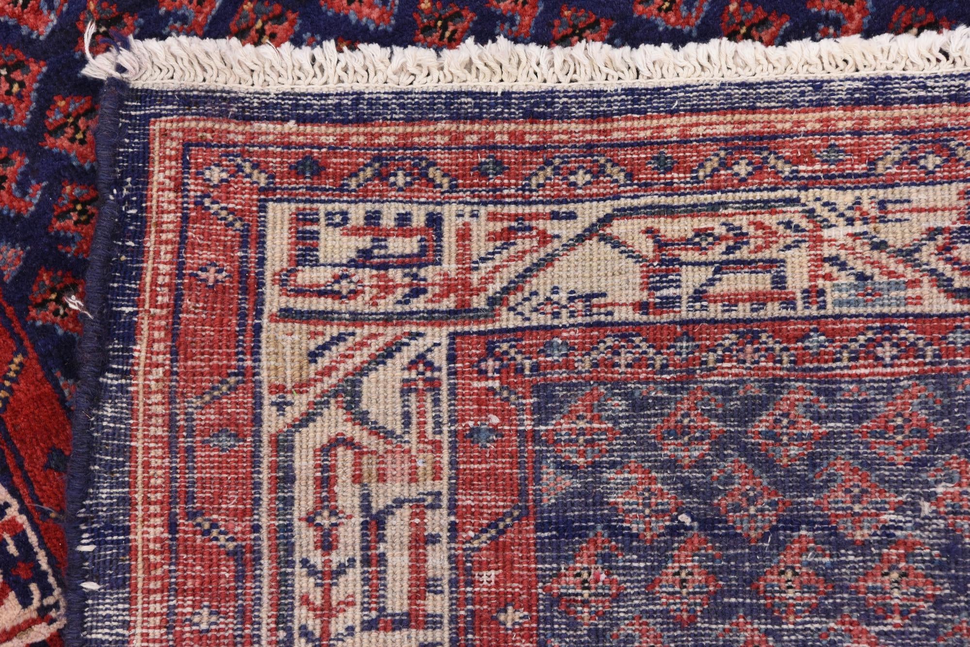 4' 5 x 11' Hand Knotted Farahan Persian Wool Runner Rug