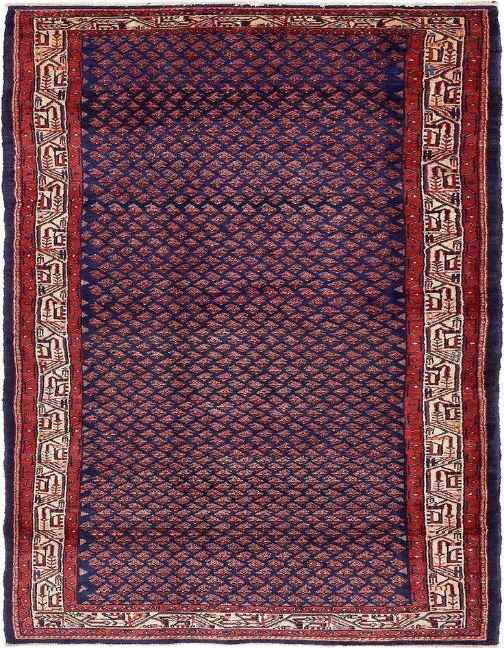 Detail image of 4' 5 x 11' Hand Knotted Farahan Persian Wool Runner Rug