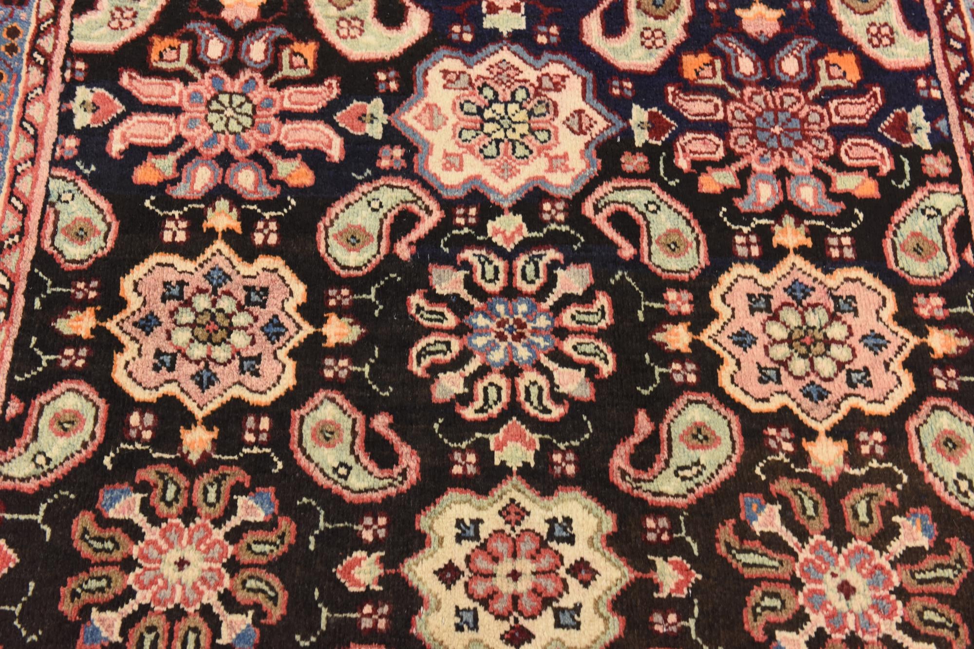 4' 3 x 10' 2 Hand Knotted Farahan Persian Wool Runner Rug
