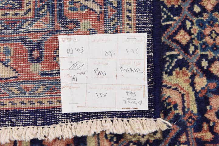 4' 1 x 10' 1 Hand Knotted Farahan Persian Wool Runner Rug