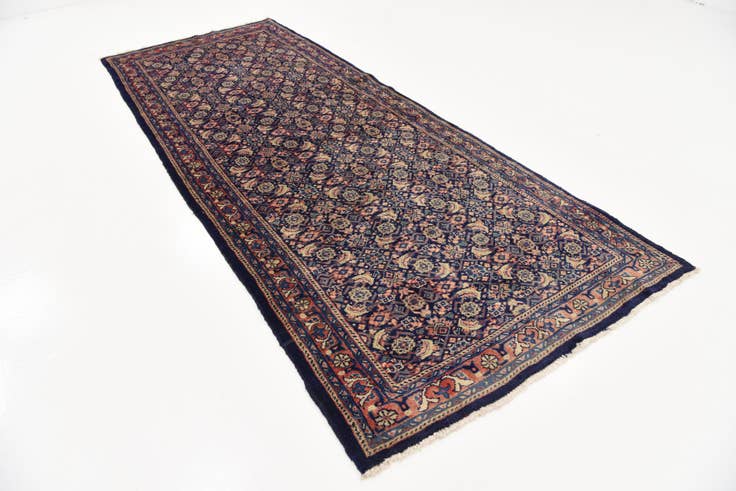 Detail image of 4' 1 x 10' 1 Hand Knotted Farahan Persian Wool Runner Rug