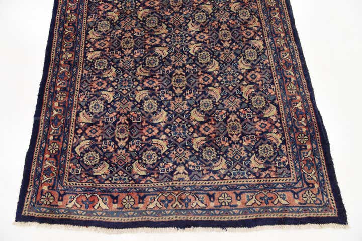 4' 1 x 10' 1 Hand Knotted Farahan Persian Wool Runner Rug