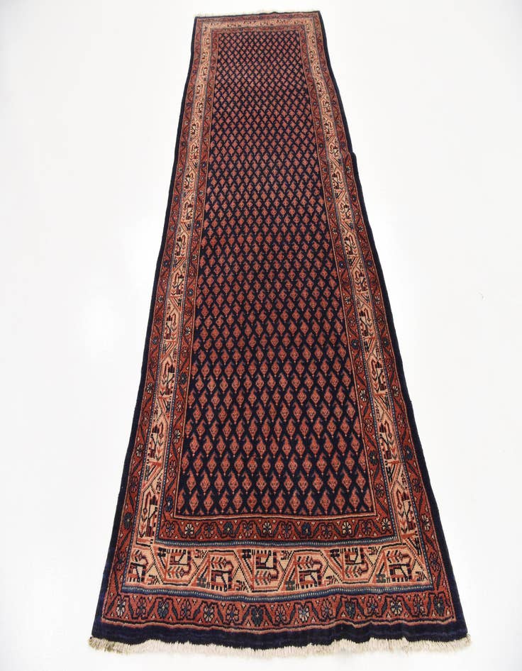 Detail image of 3' 11 x 10' 3  Hand Knotted Farahan Persian Wool Runner Rug