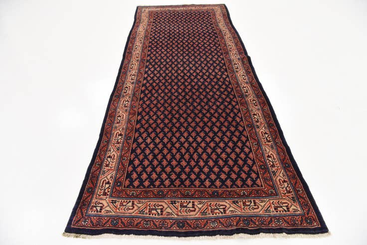 Detail image of 120cm x 310cm Hand Knotted Farahan Persian Wool Runner Rug