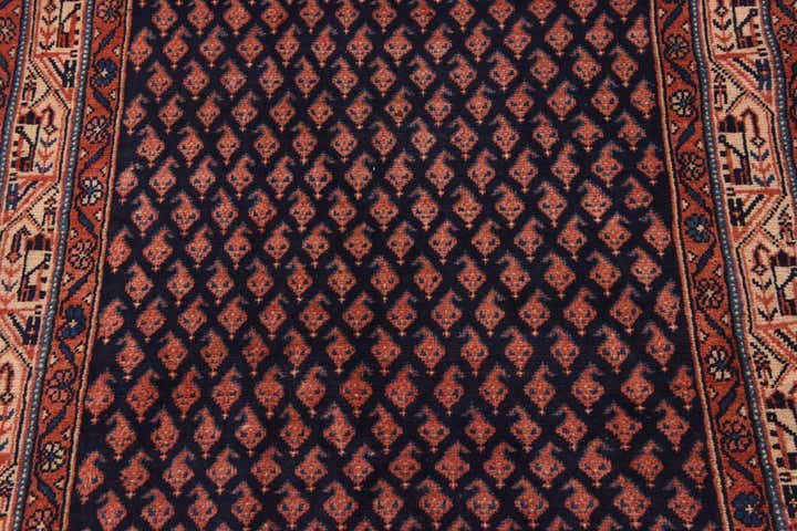 120cm x 310cm Hand Knotted Farahan Persian Wool Runner Rug