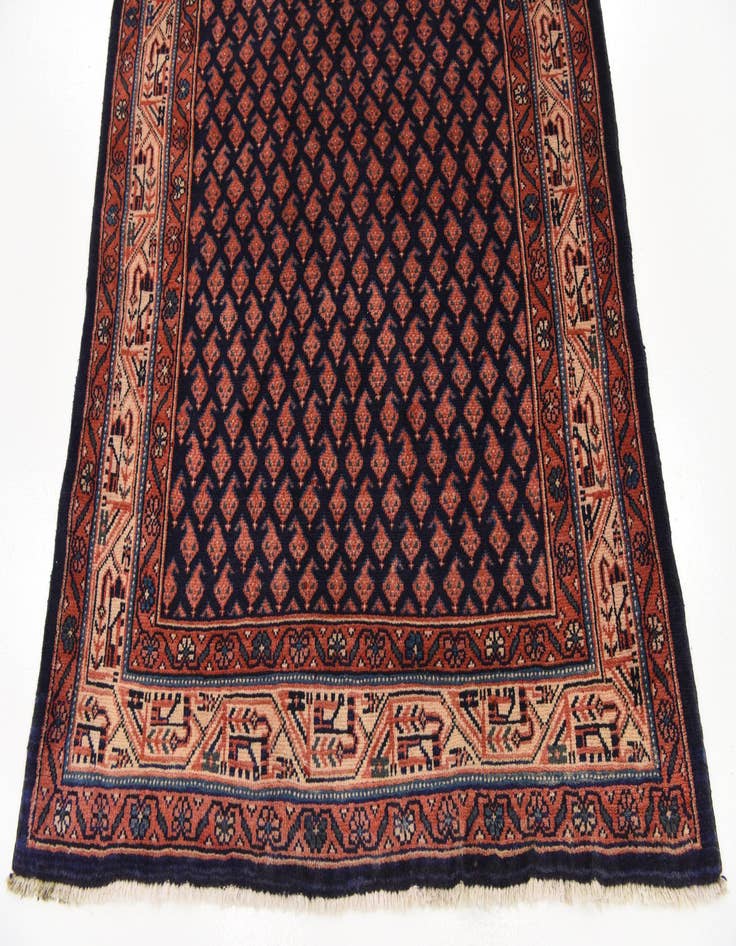 Detail image of 3' 11 x 10' 3  Hand Knotted Farahan Persian Wool Runner Rug