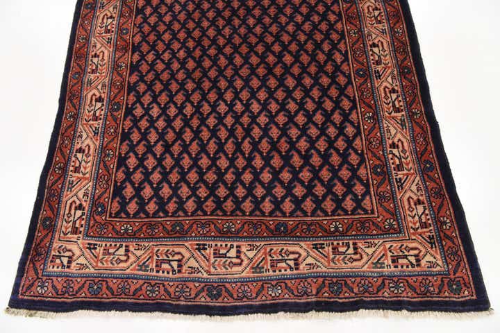 120cm x 310cm Hand Knotted Farahan Persian Wool Runner Rug