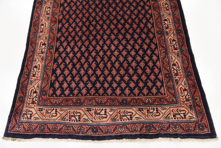 Detail image of 120cm x 310cm Hand Knotted Farahan Persian Wool Runner Rug