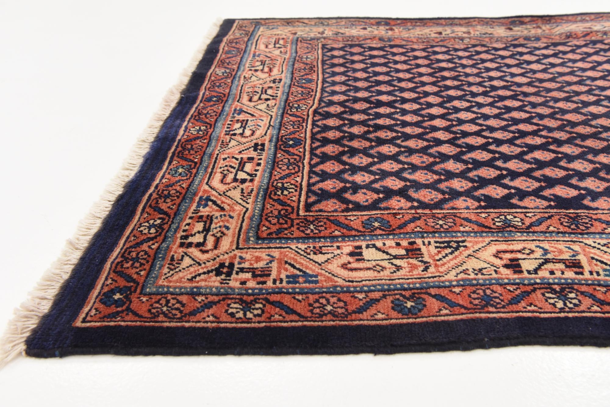 120cm x 310cm anudado a mano Farahan Alfombra Persa Lana Pasillera
