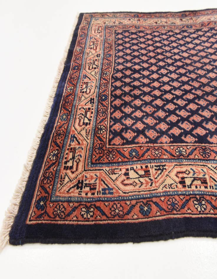 Detail image of 3' 11 x 10' 3  Hand Knotted Farahan Persian Wool Runner Rug