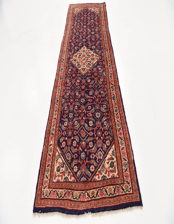 Detail image of 3' 7 x 10'  Hand Knotted Farahan Persian Wool Runner Rug