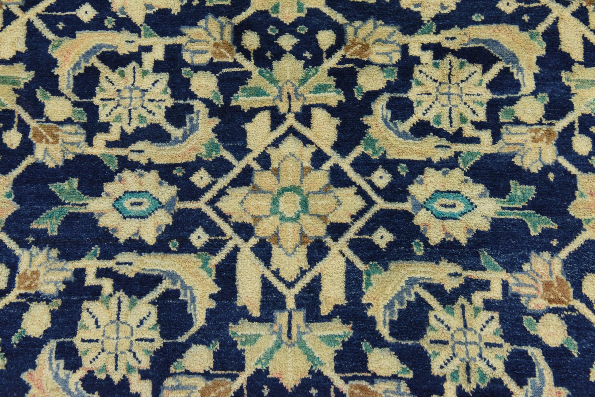 4' x 10' 5 Hand Knotted Farahan Persian Wool Runner Rug