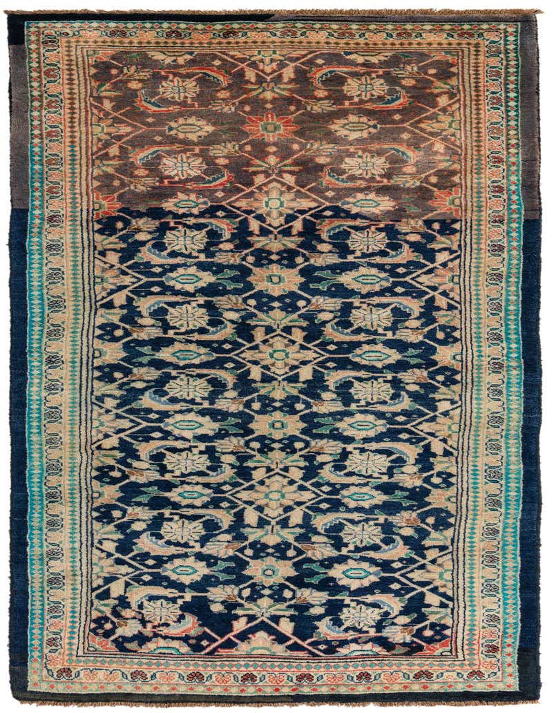 4' x 10' 5 Hand Knotted Farahan Persian Wool Runner Rug