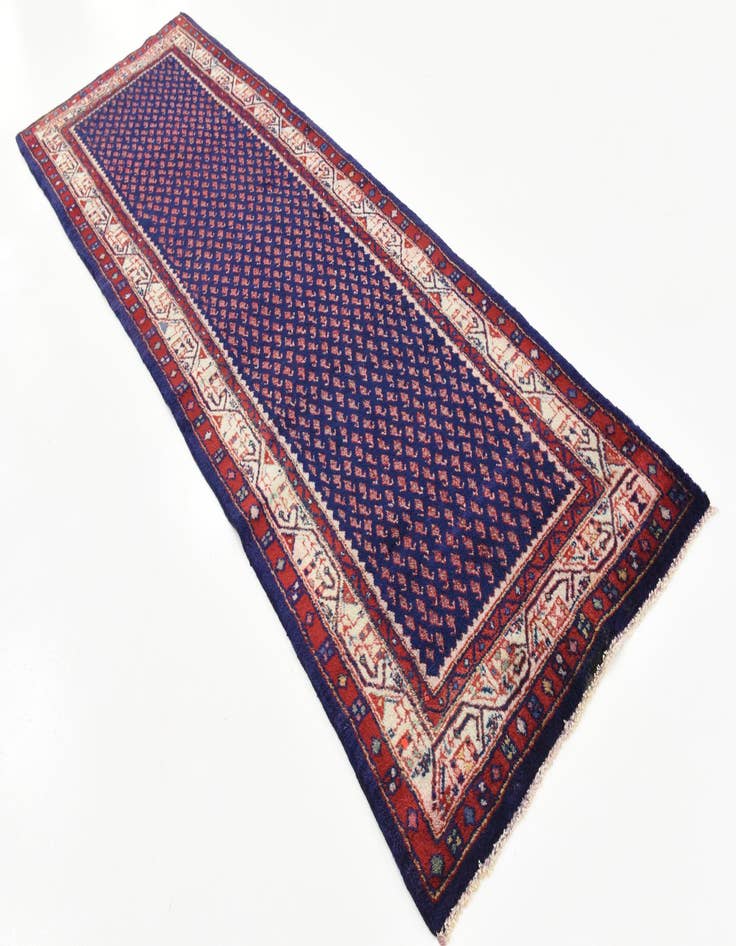 Detail image of 3' 6 x 11'  Hand Knotted Farahan Persian Wool Runner Rug