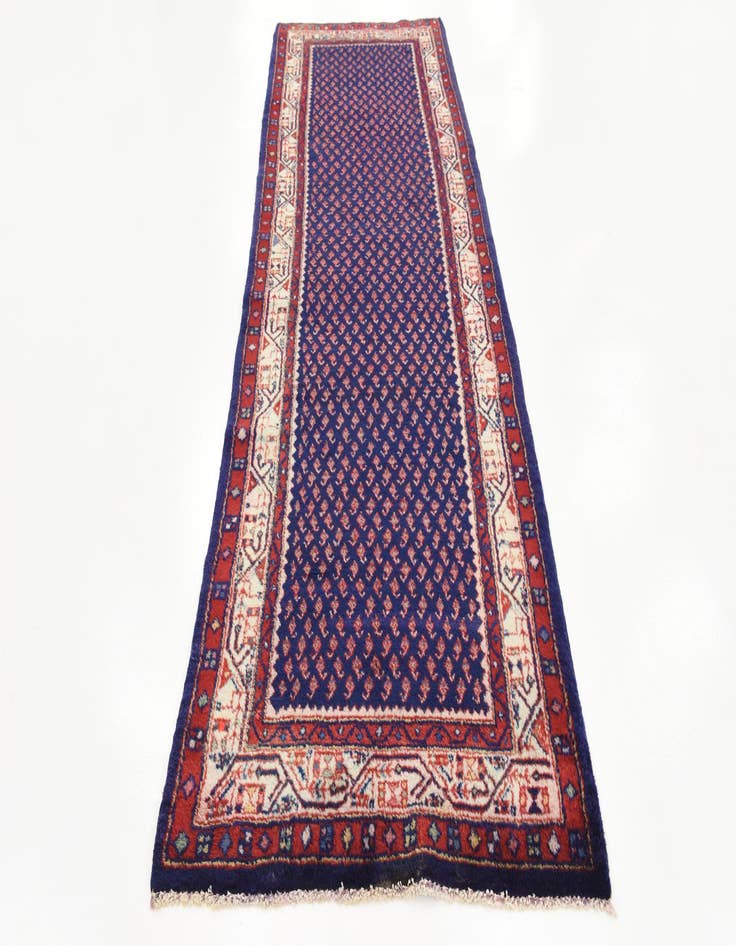 Detail image of 3' 6 x 11'  Hand Knotted Farahan Persian Wool Runner Rug