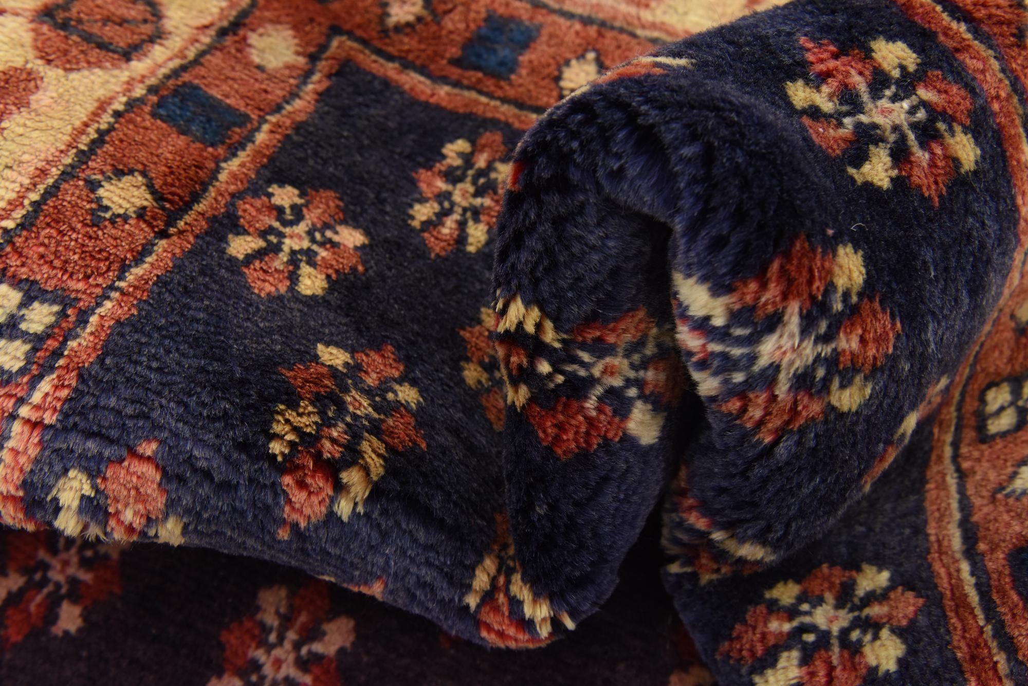 110cm x 340cm Hand Knotted Farahan Persian Wool Runner Rug