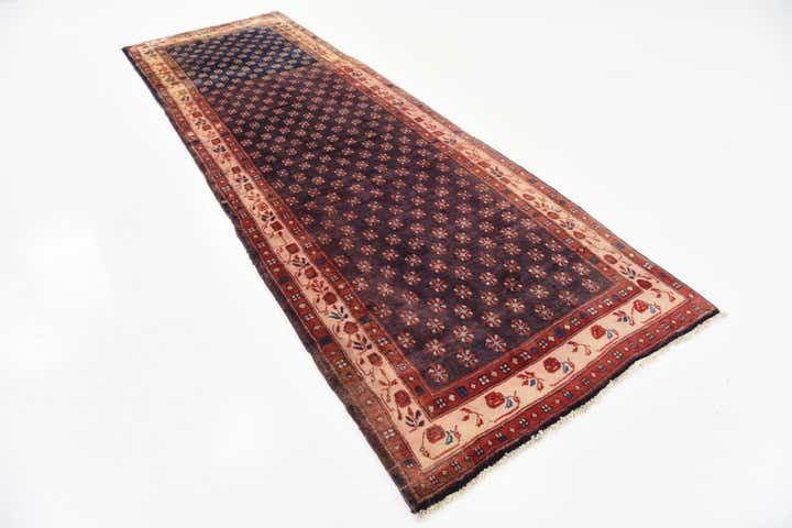 110cm x 340cm Hand Knotted Farahan Persian Wool Runner Rug