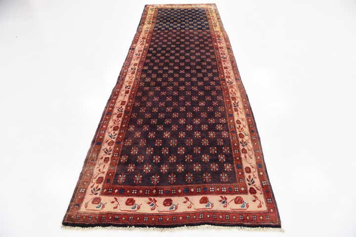 110cm x 340cm Hand Knotted Farahan Persian Wool Runner Rug