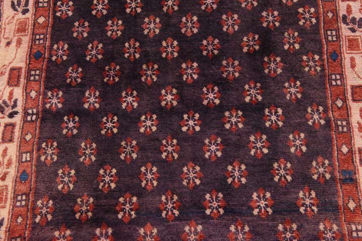 110cm x 340cm Hand Knotted Farahan Persian Wool Runner Rug