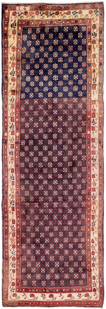 110cm x 340cm Hand Knotted Farahan Persian Wool Runner Rug