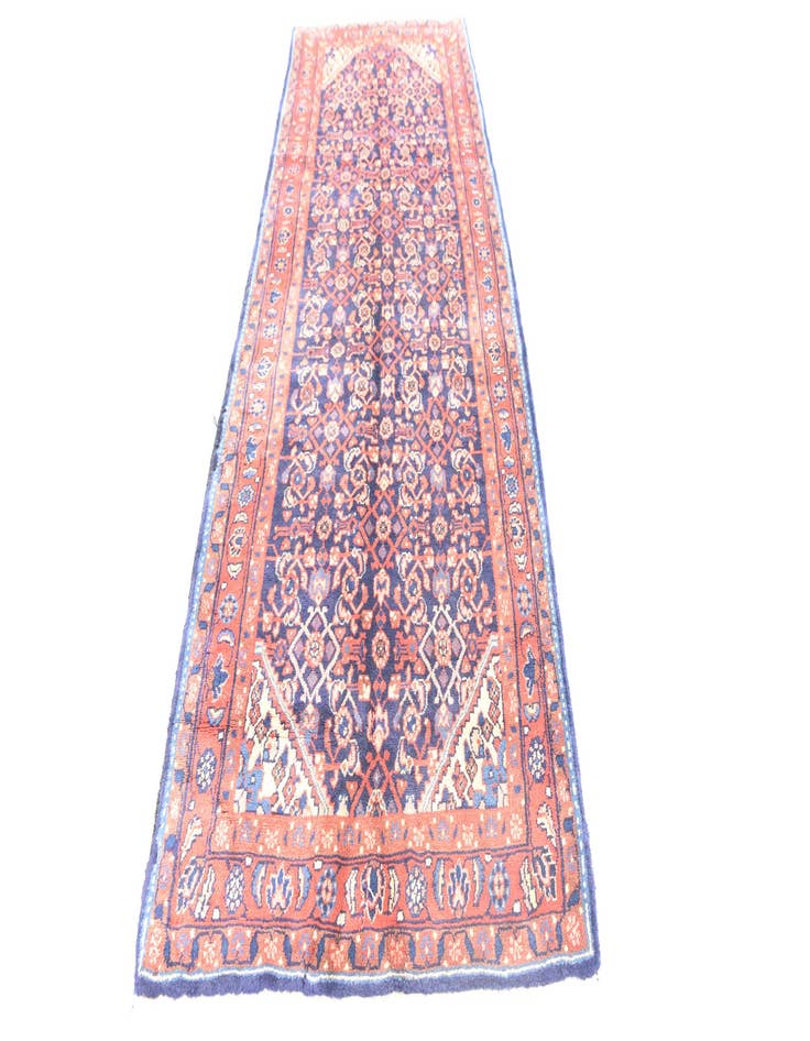 Detail image of 3' 9 x 10' 5  Hand Knotted Farahan Persian Wool Runner Rug