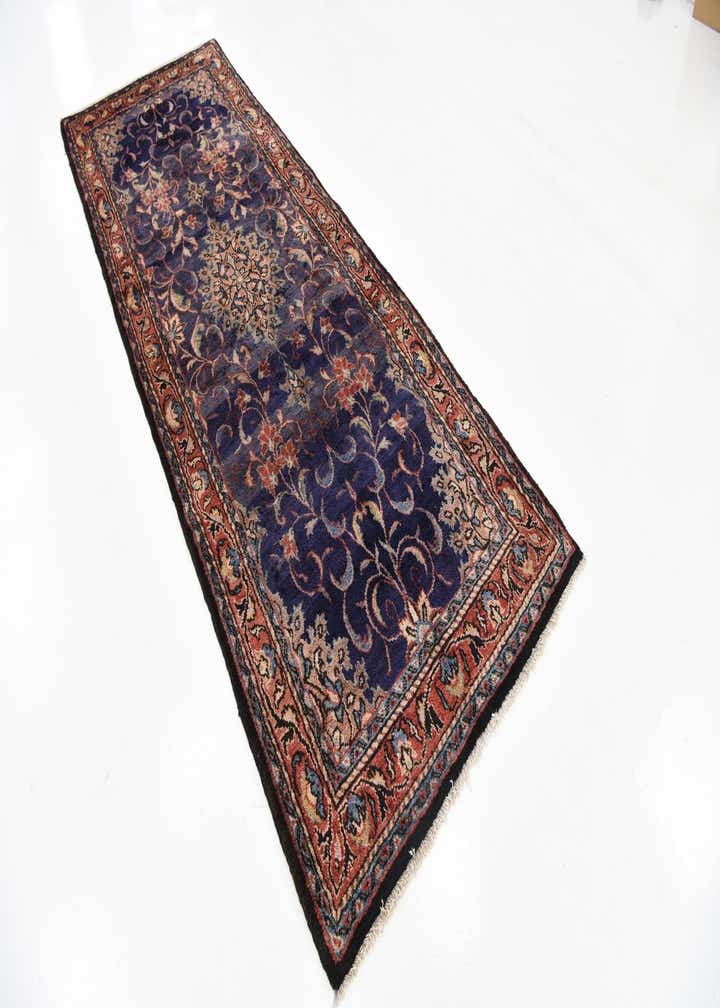 3' 7 x 10' 1 Hand Knotted Farahan Persian Wool Runner Rug
