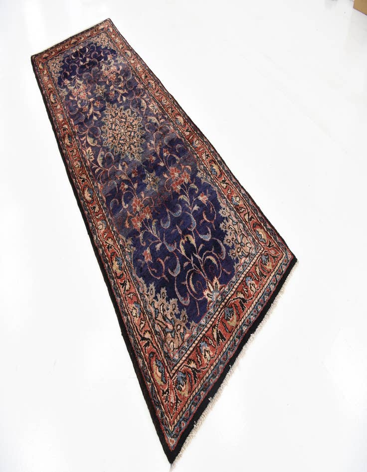 Detail image of 3' 7 x 10' 1 Hand Knotted Farahan Persian Wool Runner Rug