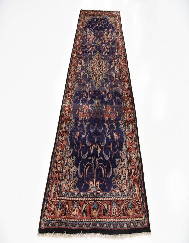 Detail image of 3' 7 x 10' 1 Hand Knotted Farahan Persian Wool Runner Rug